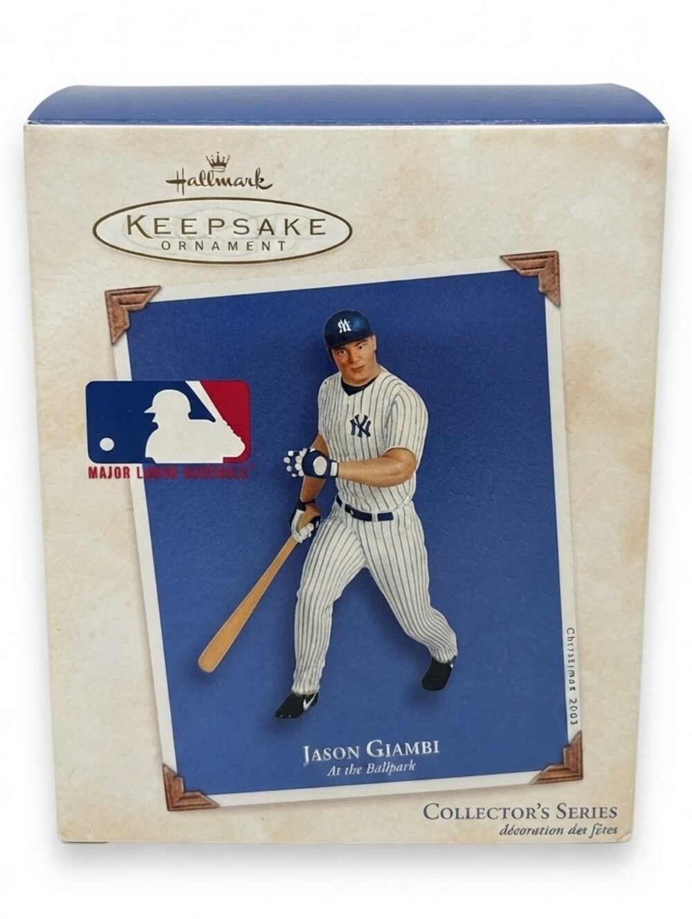 2003 Hallmark Keepsake Ornament Jason Giambi At The Ballpark Yankees NIB